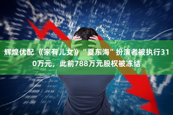 辉煌优配 《家有儿女》“夏东海”扮演者被执行310万元，此前788万元股权被冻结