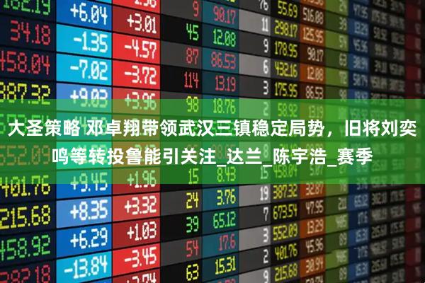 大圣策略 邓卓翔带领武汉三镇稳定局势，旧将刘奕鸣等转投鲁能引关注_达兰_陈宇浩_赛季